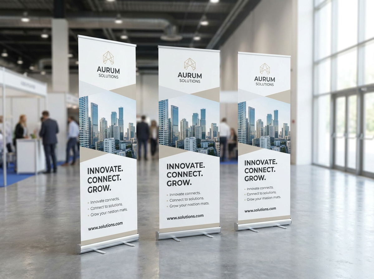 Roll-up pull-up banner stands