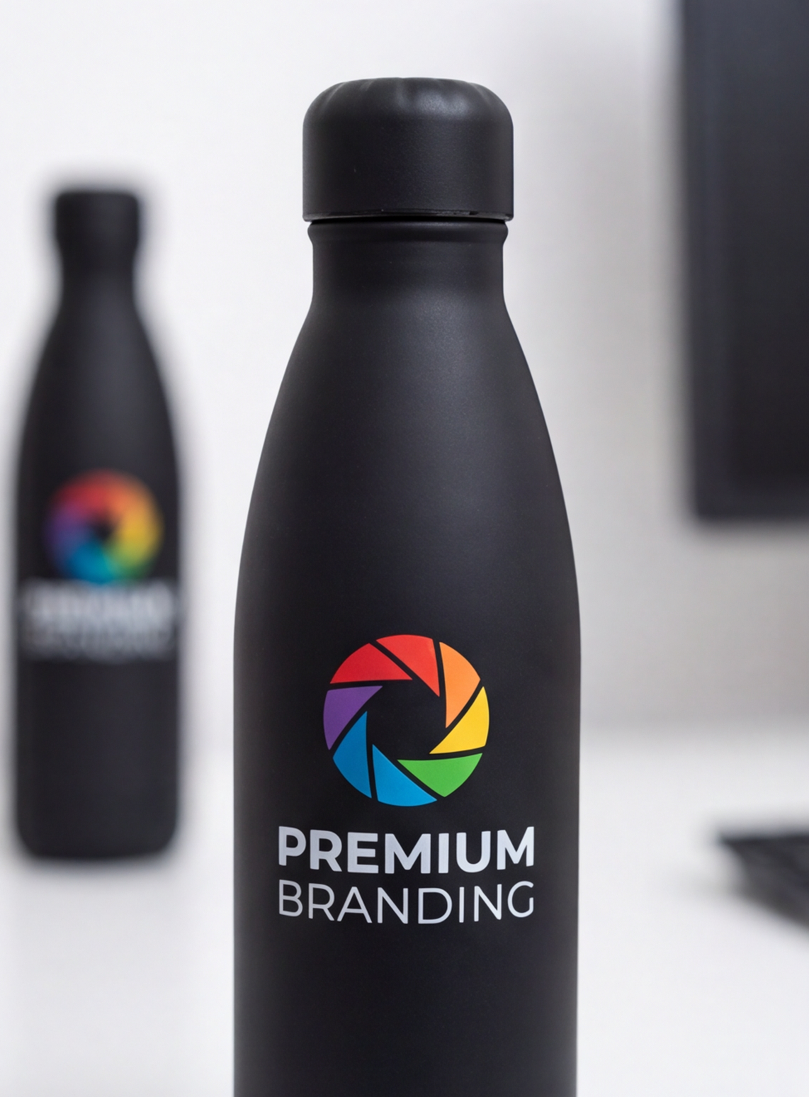 Branded stainless-steel water bottle