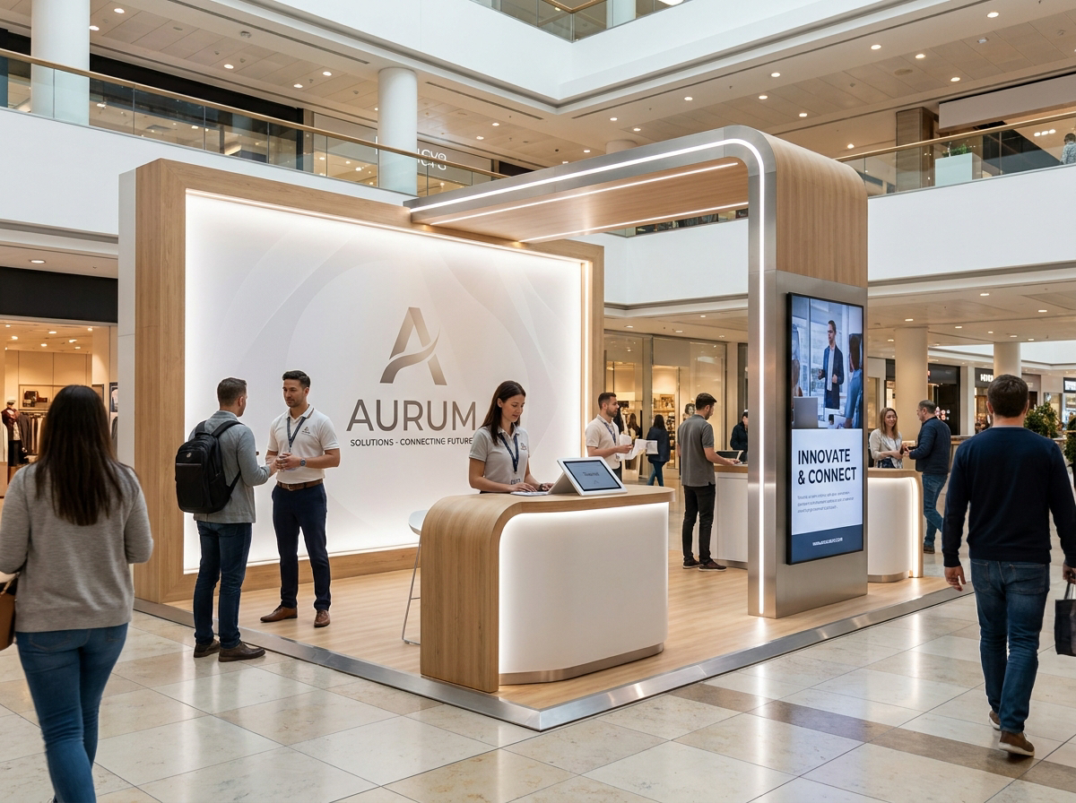 Branded mall activation stand